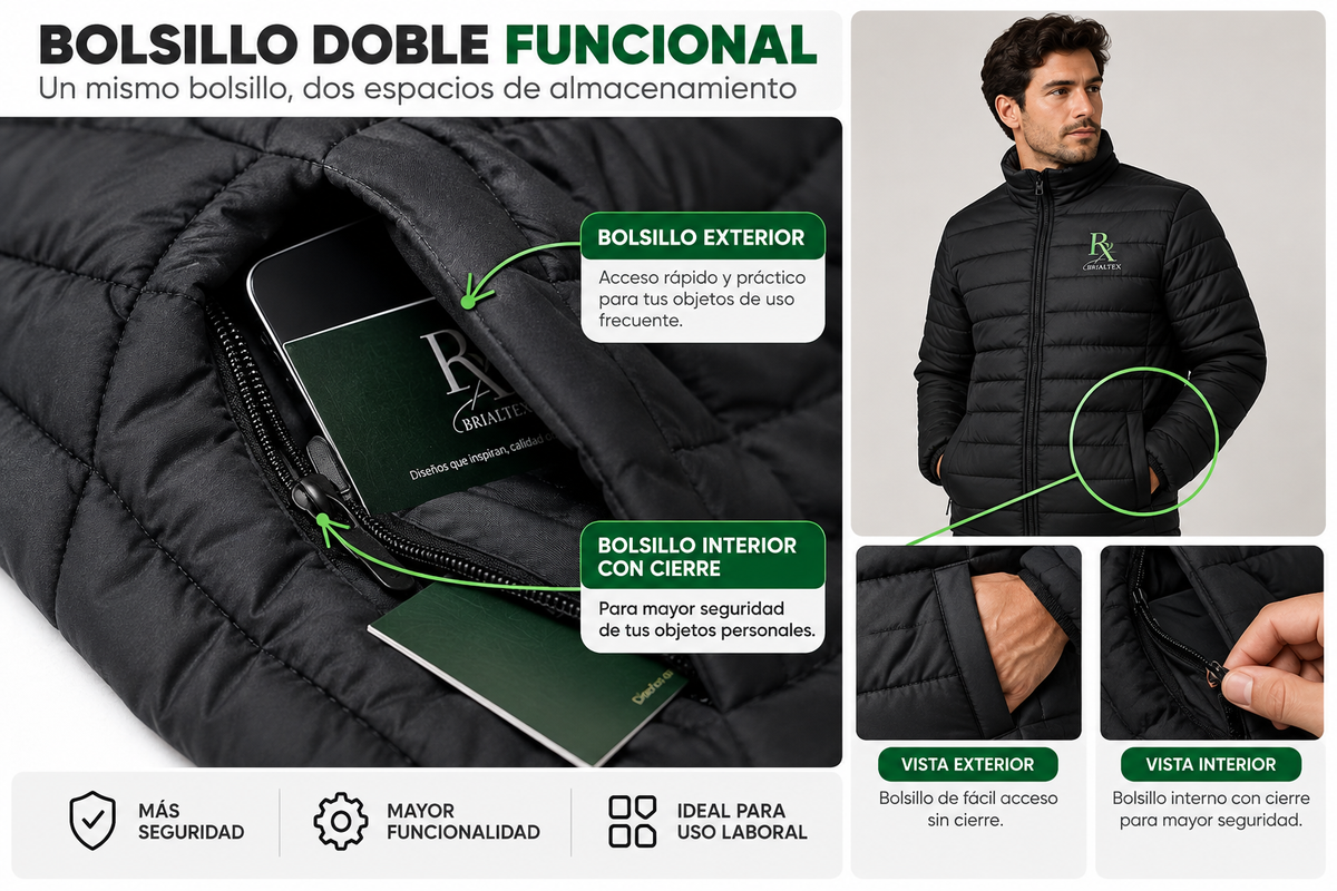 Chaqueta Acolchada Corporativa REF101 | Dotación Empresarial