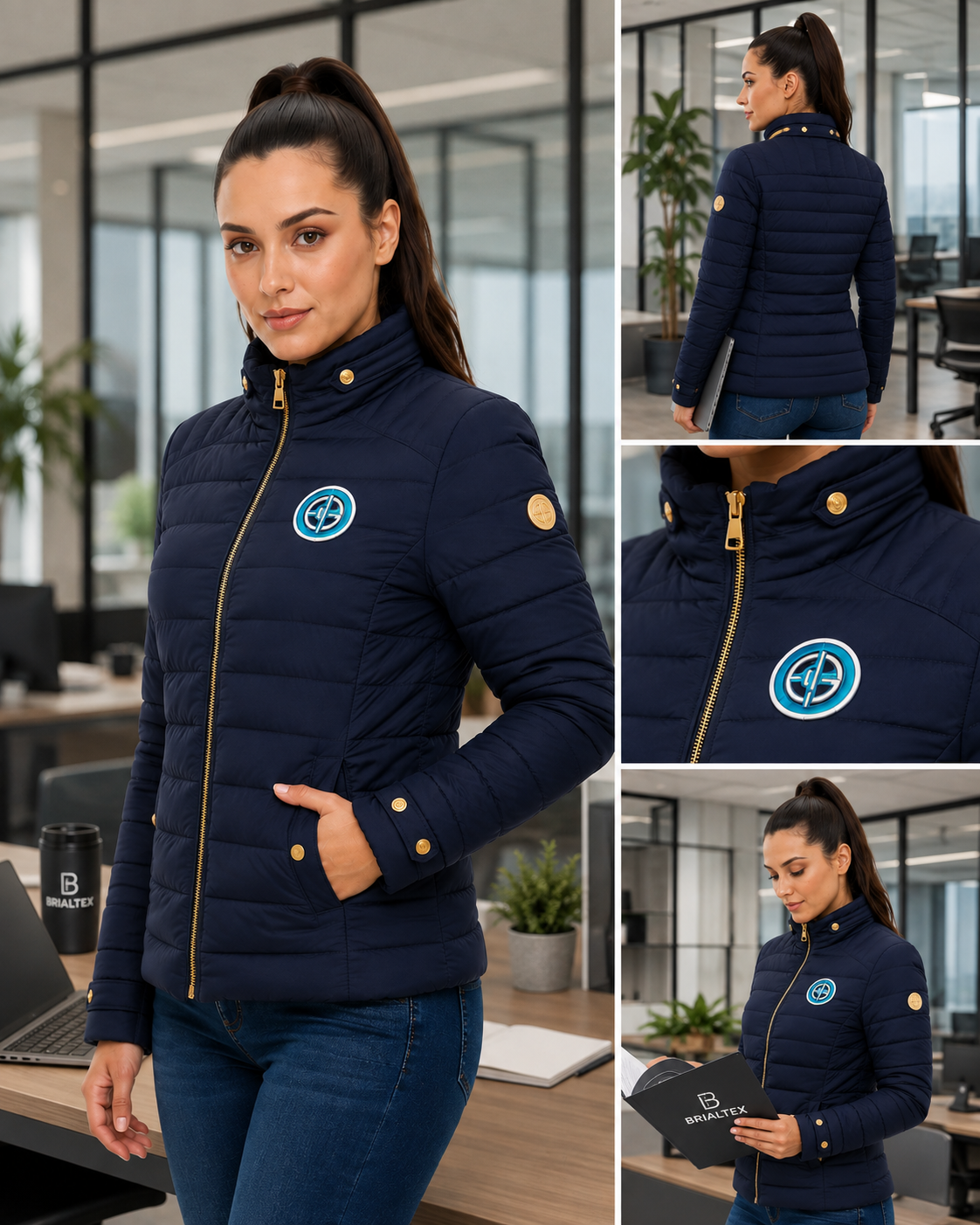 Chaqueta Acolchada Femenina Corporativa REF105 | Dotación Empresarial